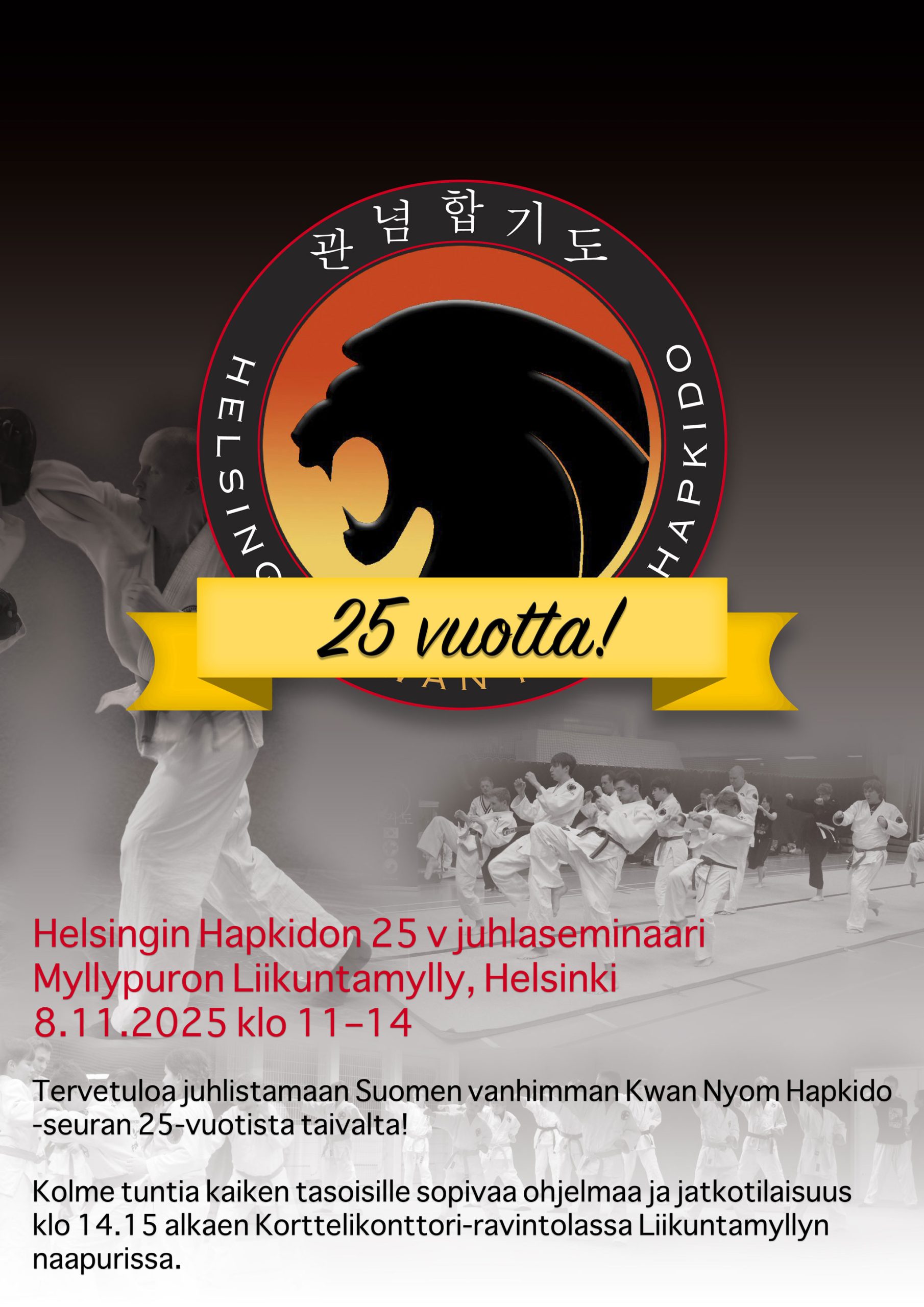 Helsingin Kwan Nyom Hapkido: 25v. juhlaseminaari 2025